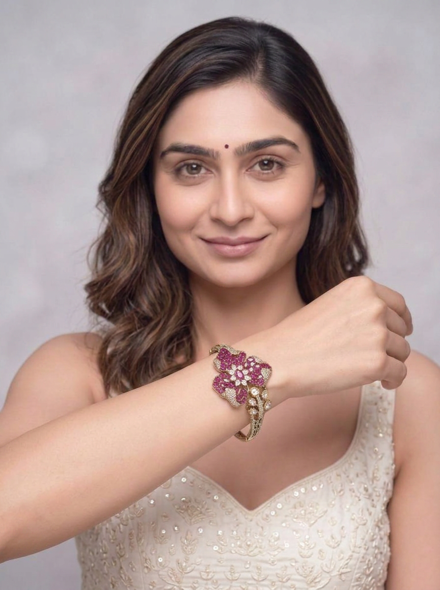 Gold Toned Metal Bangle