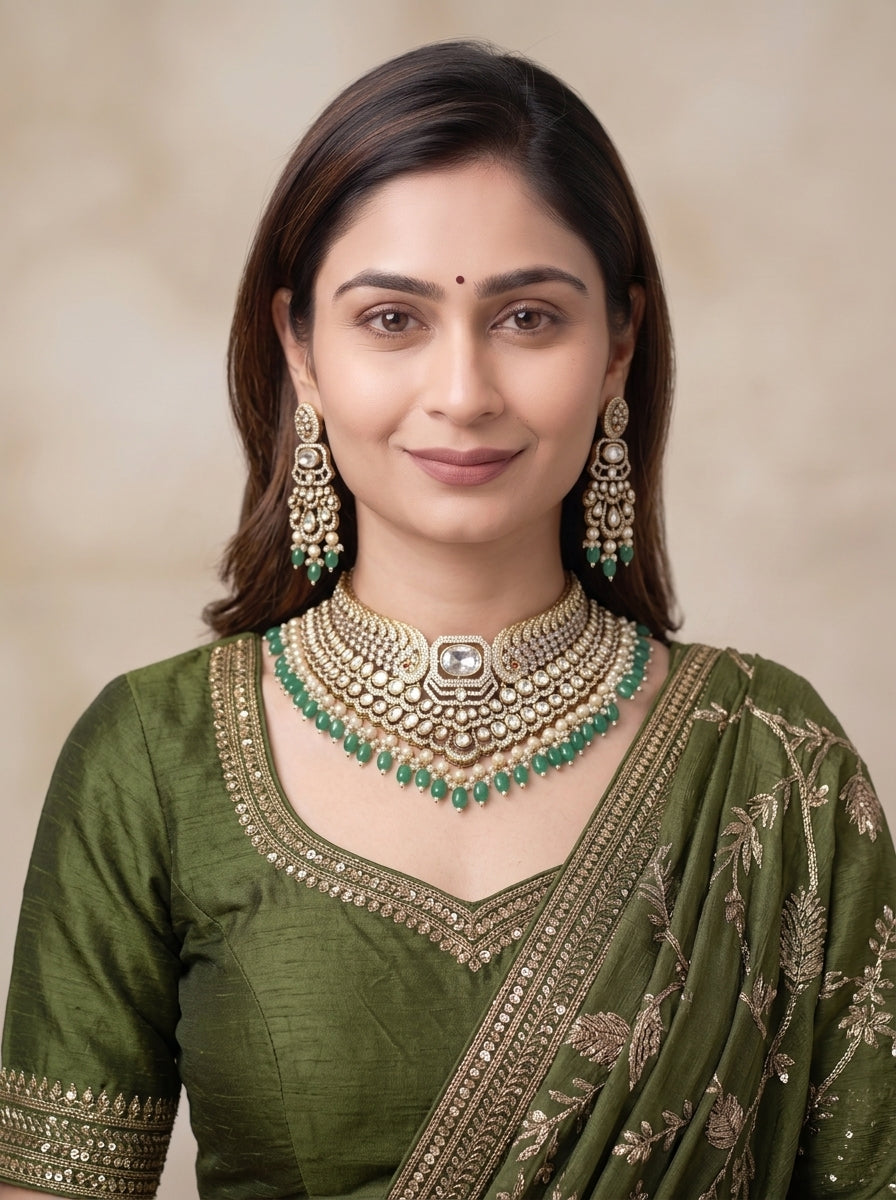 Gold Toned Bridal Set