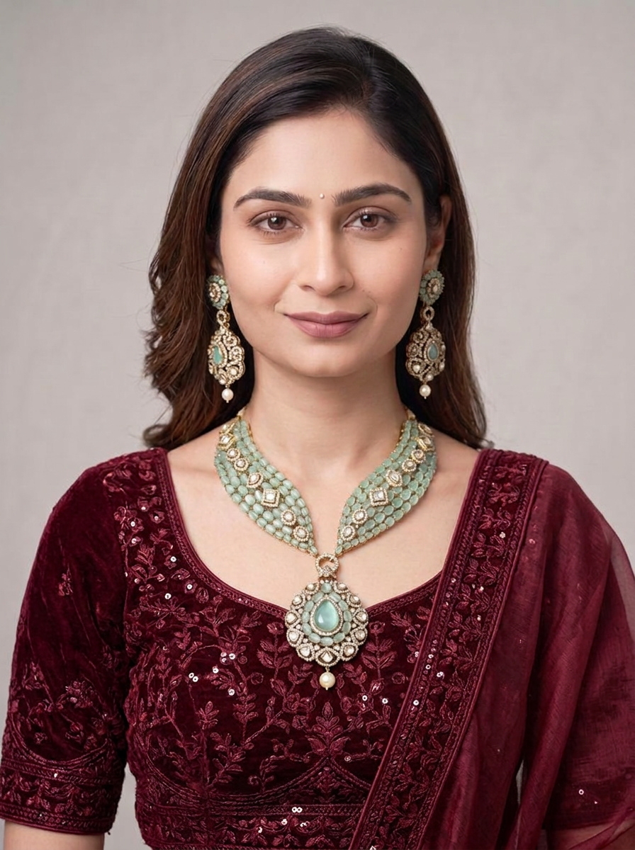 Aqua Noor Moissanite Set