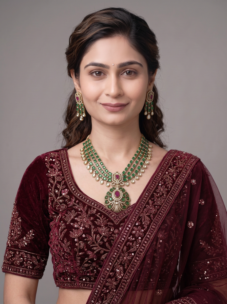 Gold Plated Necklace And Earrings Set