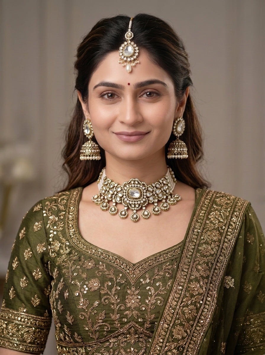 Gold Plated Bridal Jewelry Set