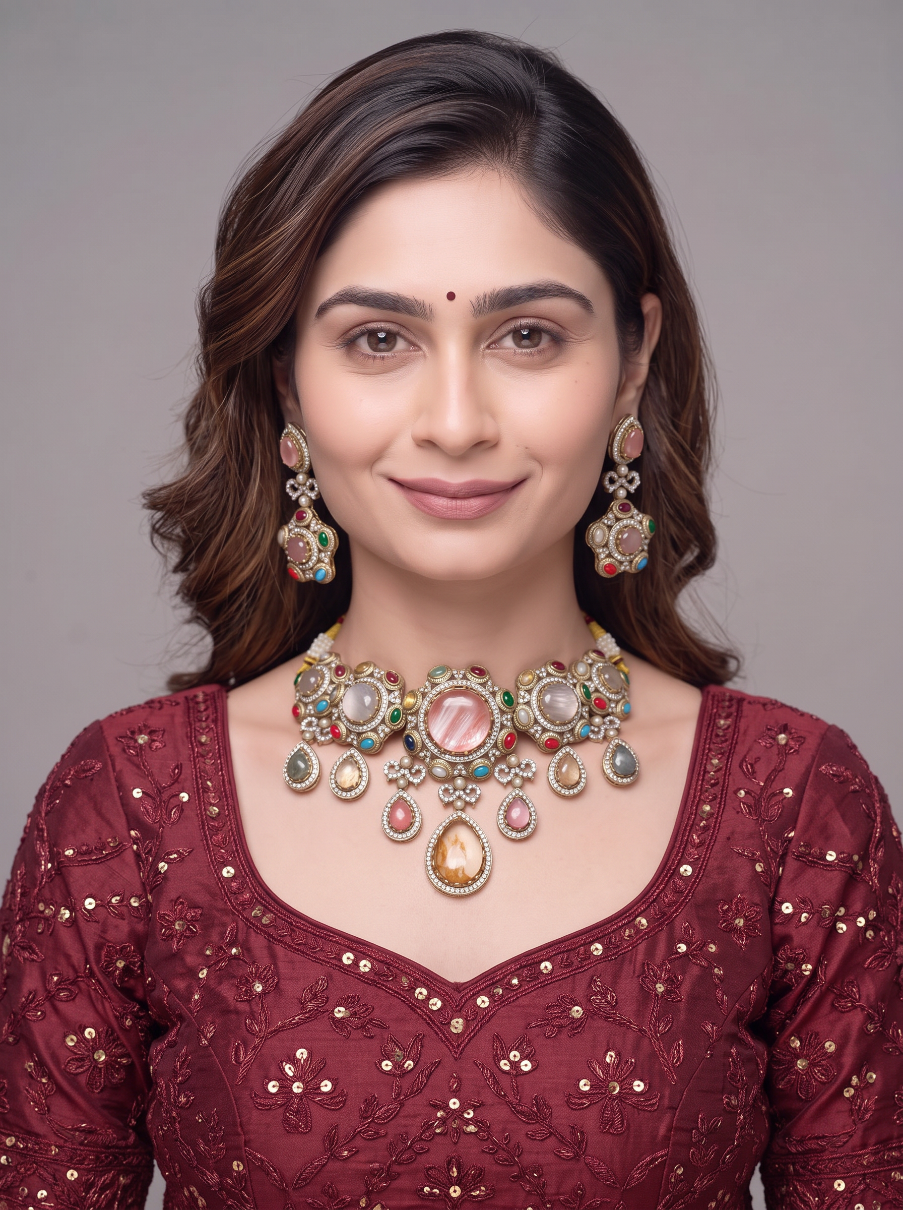 Gold Tone Ethnic Jewelry Set