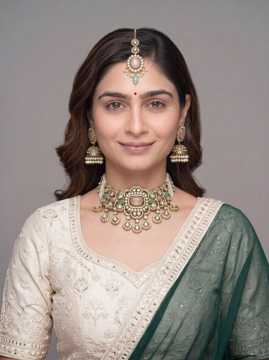Gold Toned Bridal Set
