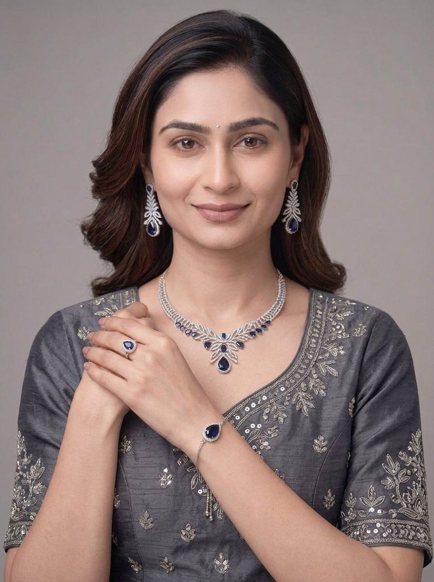 Silver-Tone Jewelry Set
