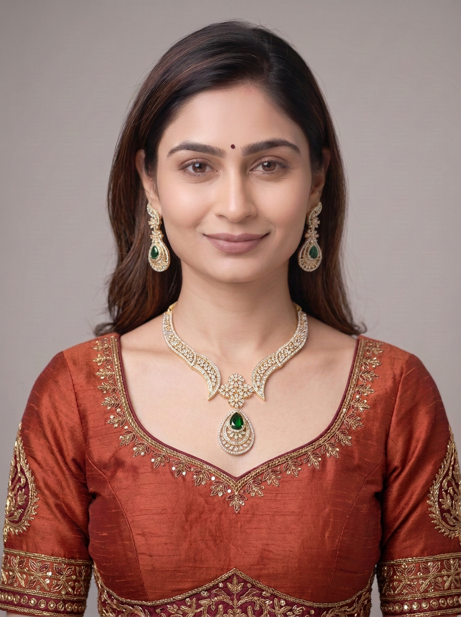Gold Plated Bridal Jewelry Set