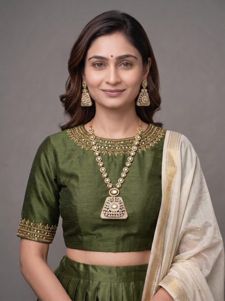 Gold Plated Necklace And Earrings Set