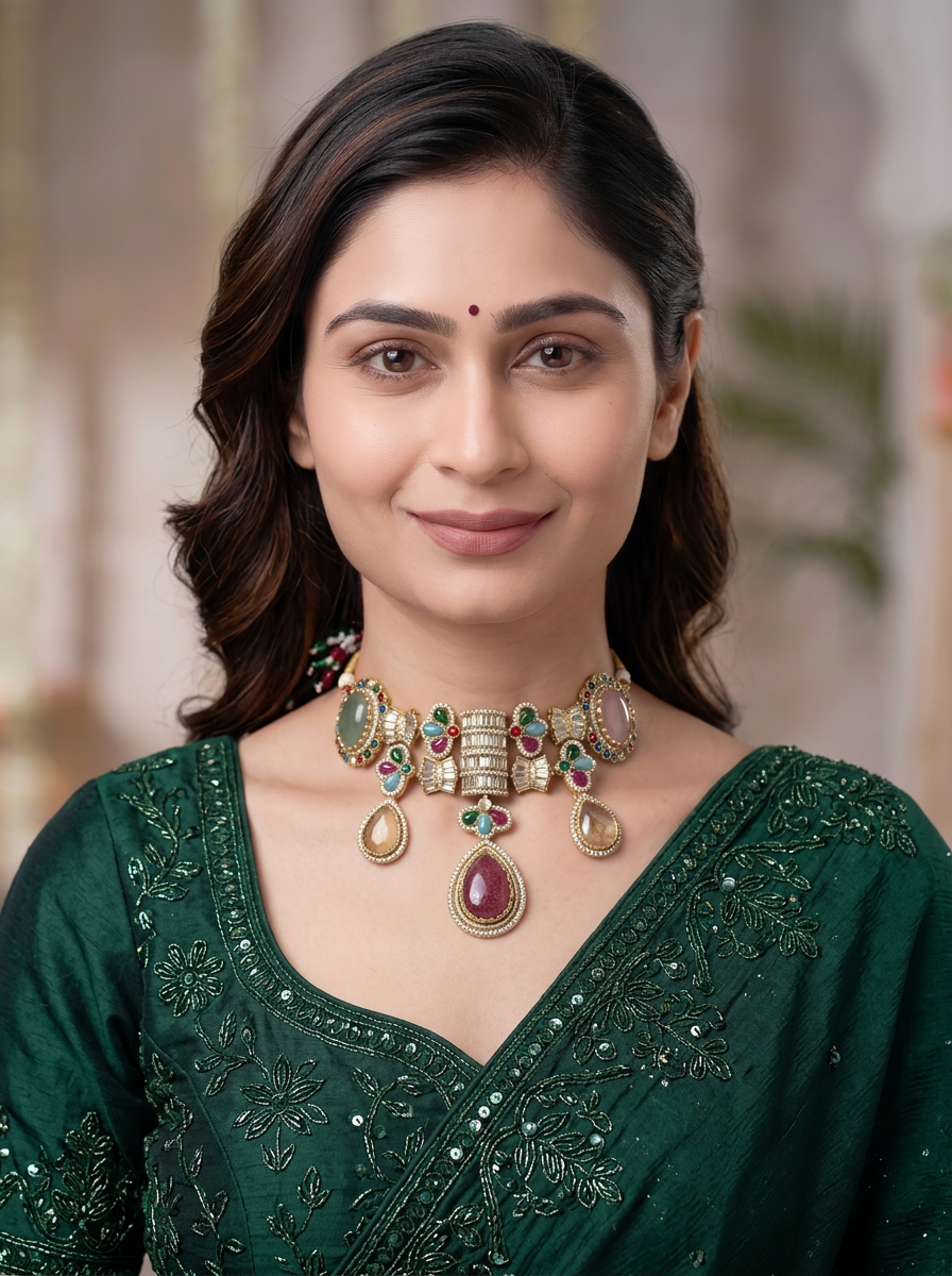 Gold Toned Choker Necklace
