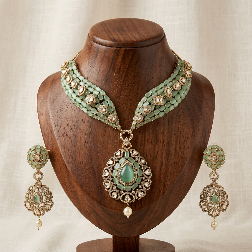Aqua Noor Moissanite Set