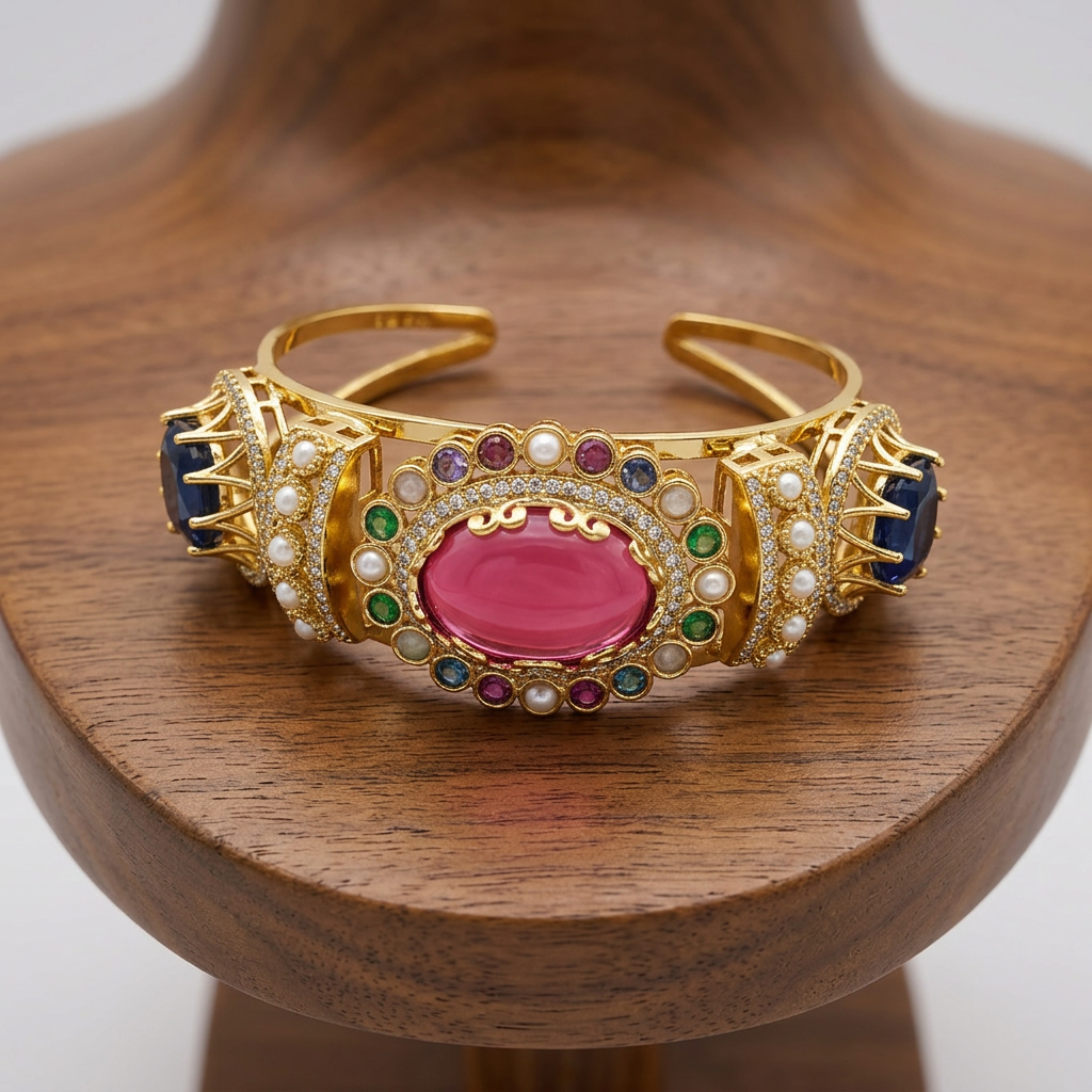 Gold Tone Cuff Bracelet