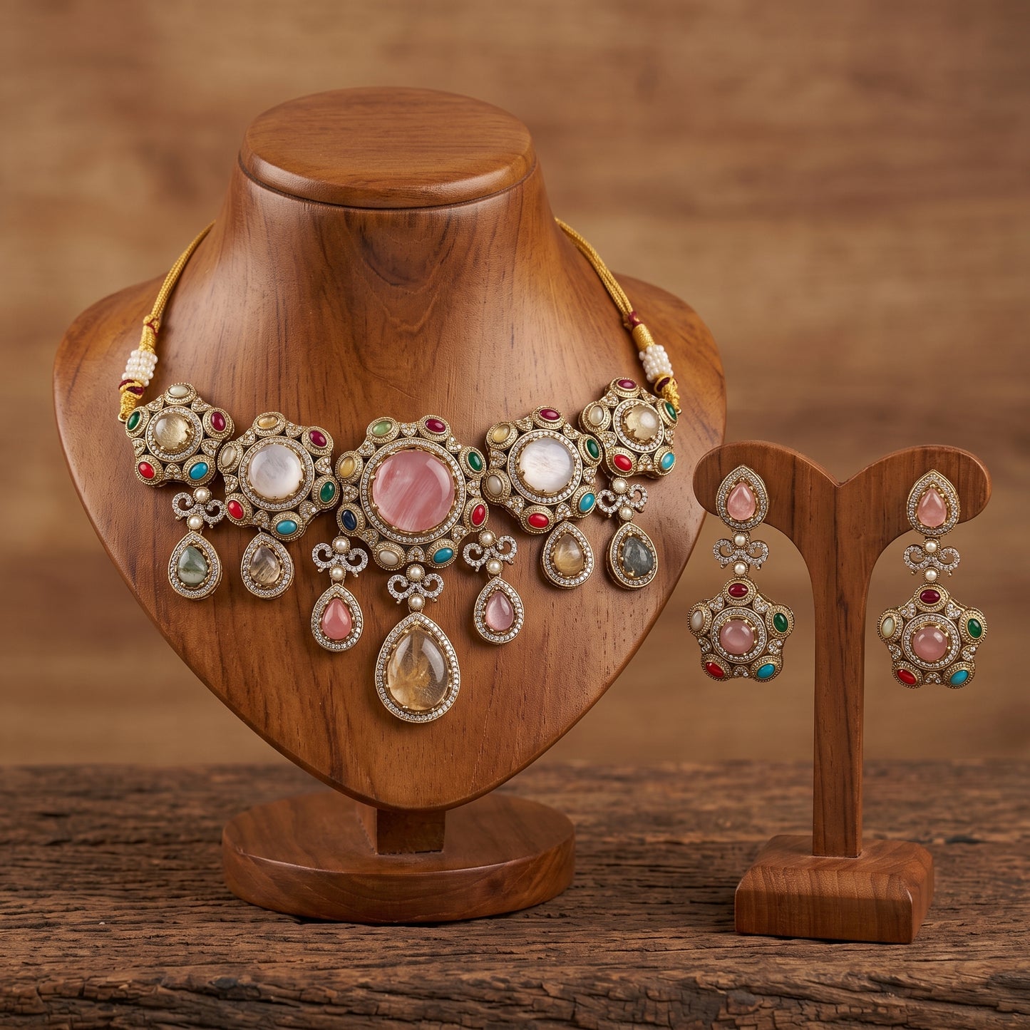Gold Tone Ethnic Jewelry Set