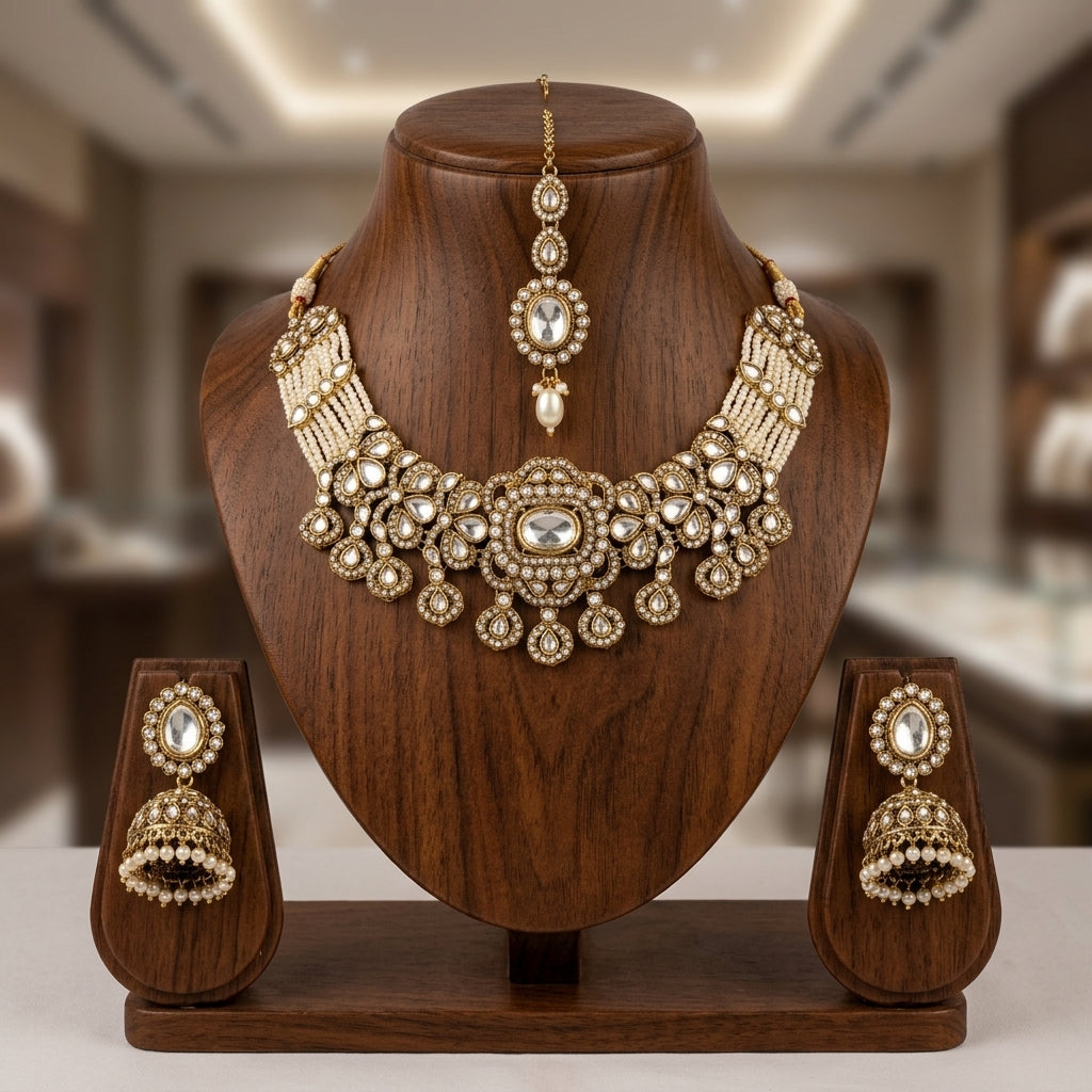 Gold Plated Bridal Jewelry Set
