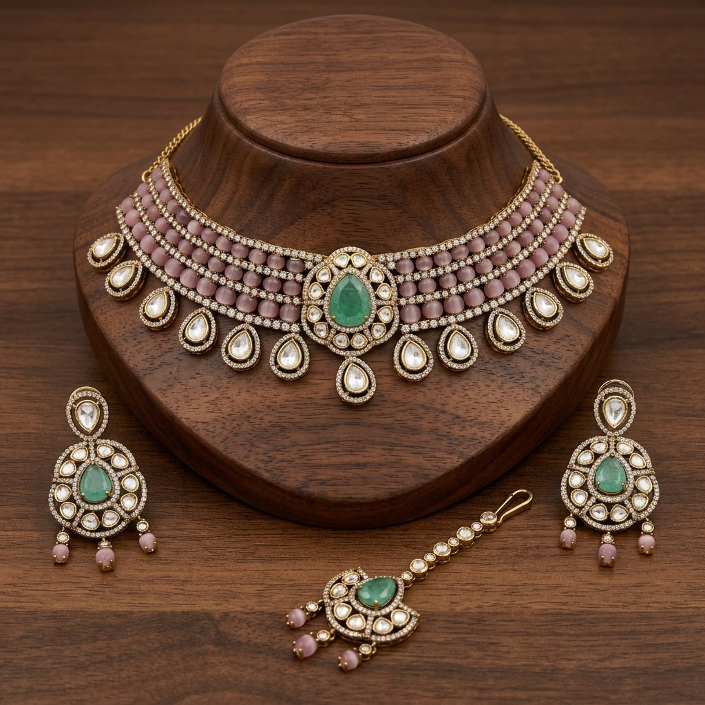 Gold-Toned Indian Ethnic Jewelry Set