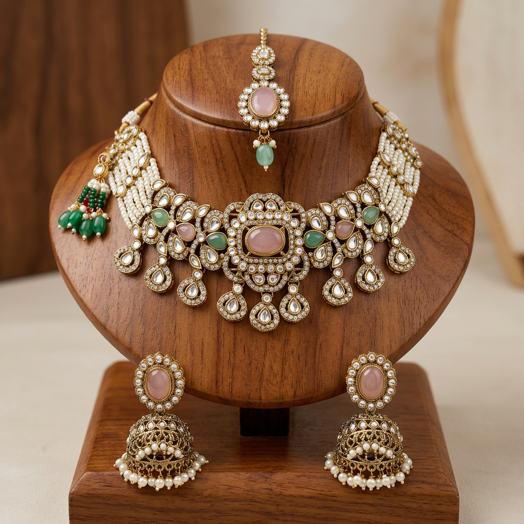 Gold Toned Bridal Set