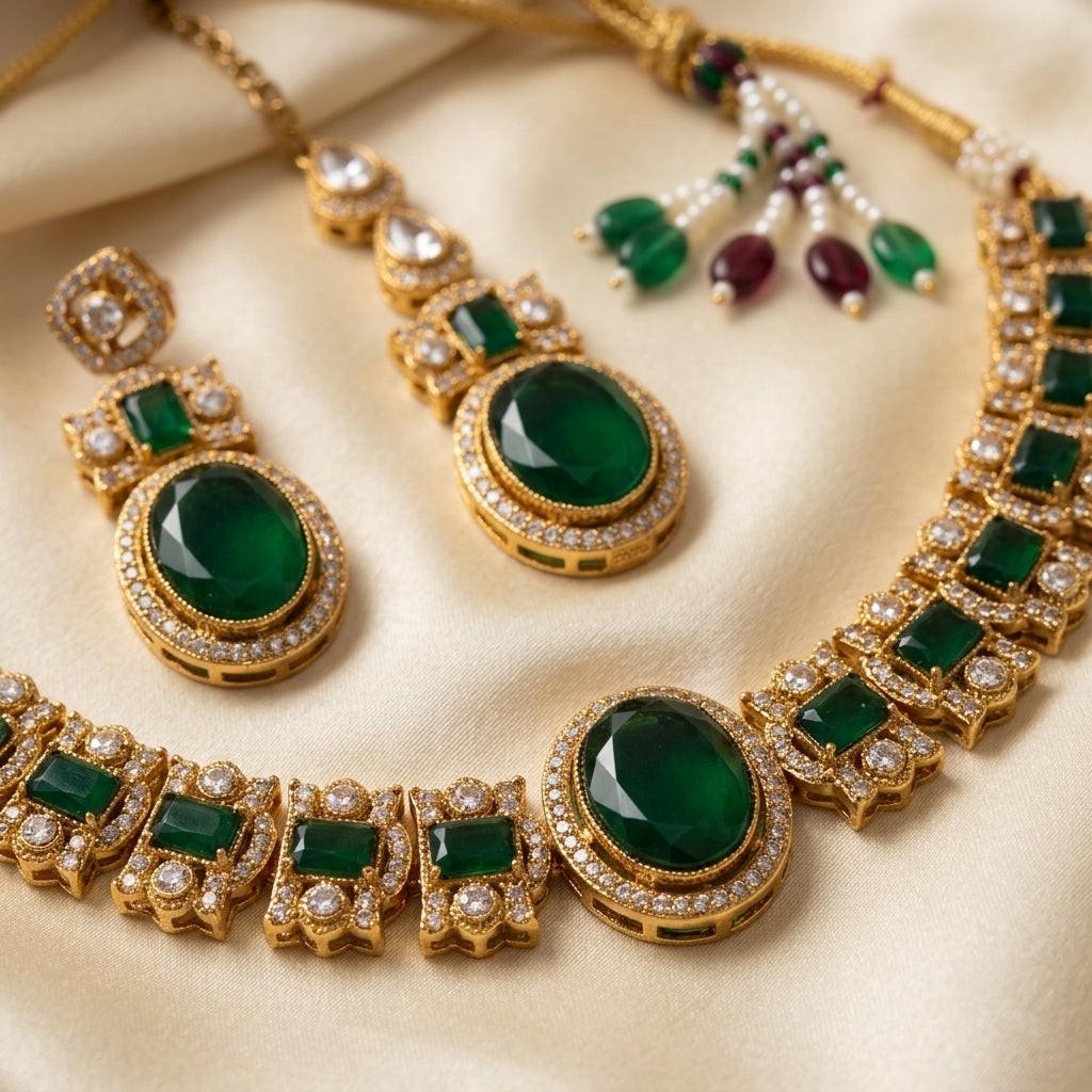 Gold Plated Bridal Jewelry Set
