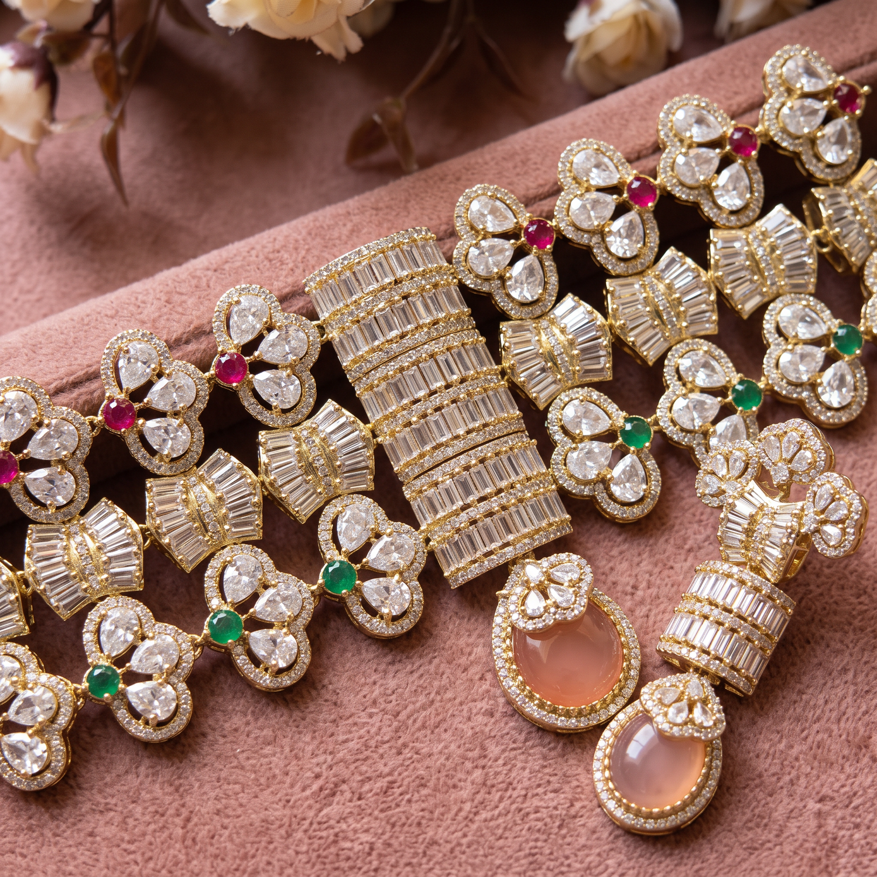 Gold Toned Choker Set