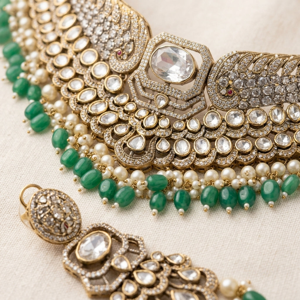 Gold Toned Bridal Set