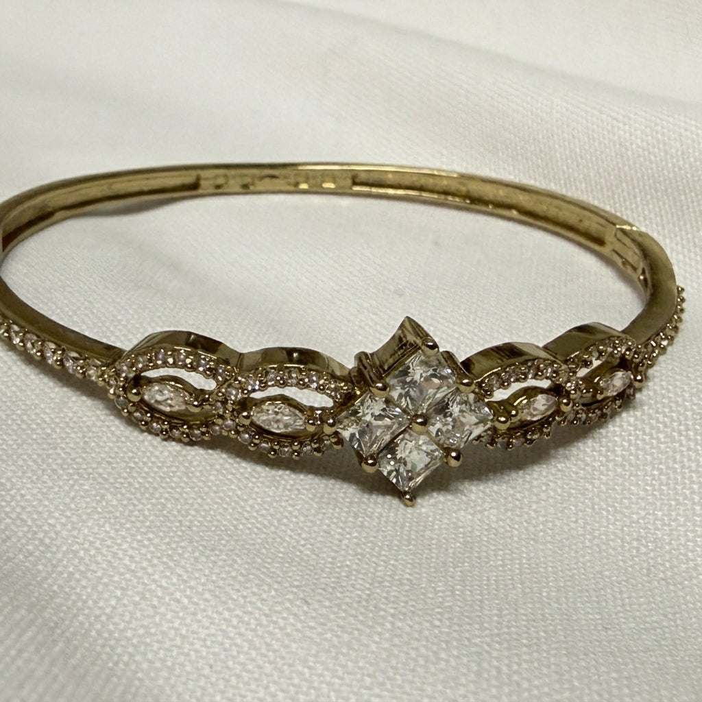 Gold Toned Metal Bangle Bracelet