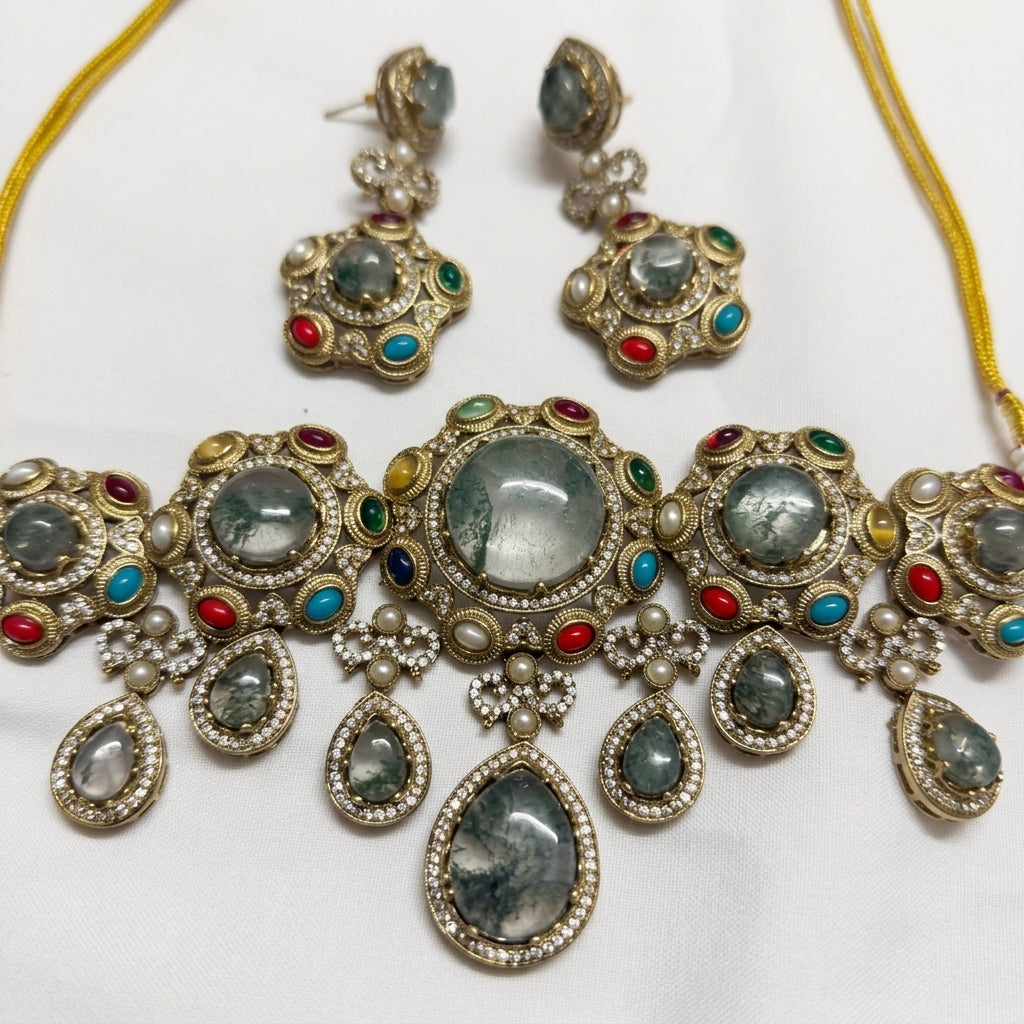 Gold Toned Choker Set