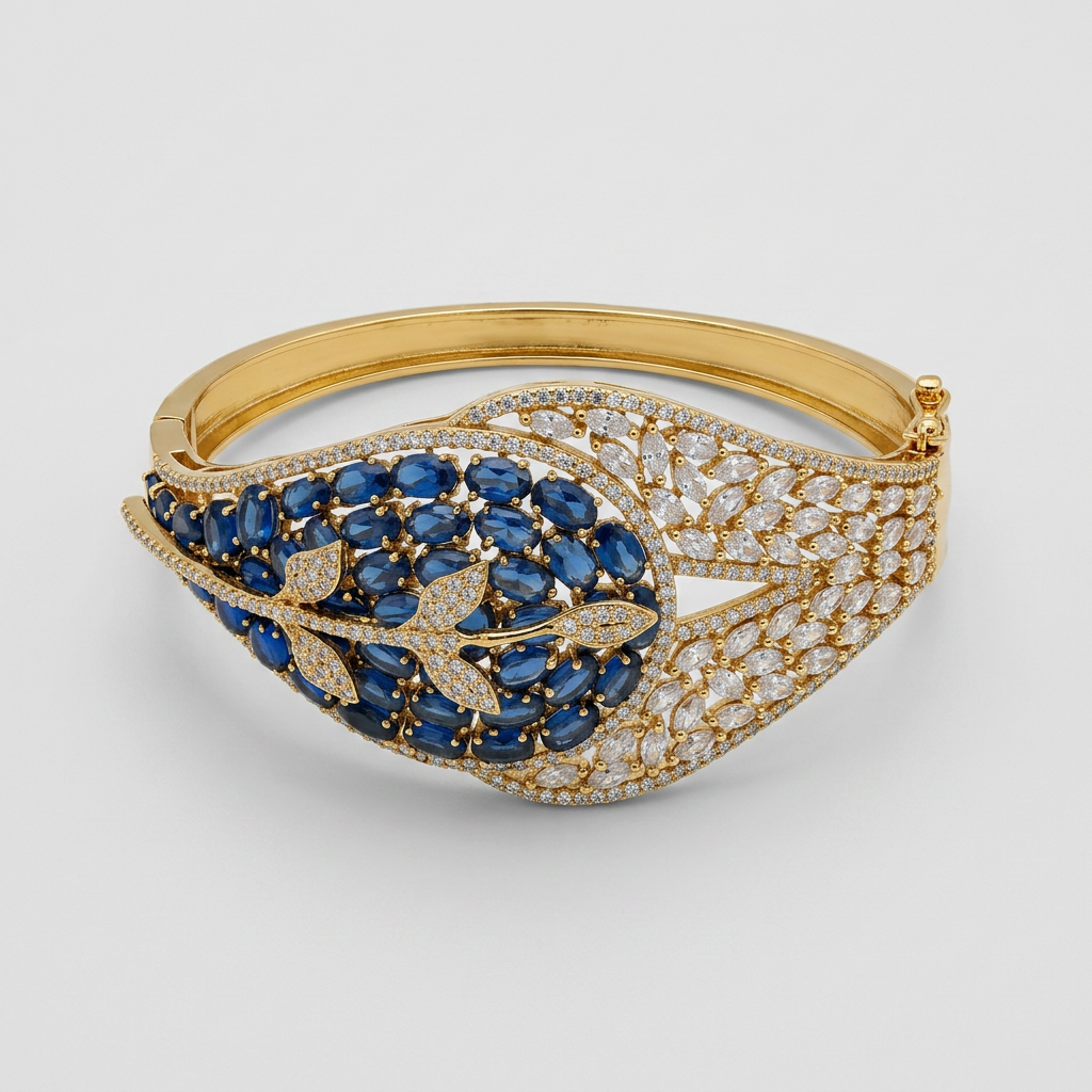 Yellow Gold-Tone Bangle Bracelet