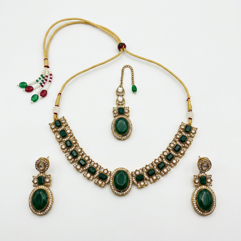 Gold Plated Bridal Jewelry Set