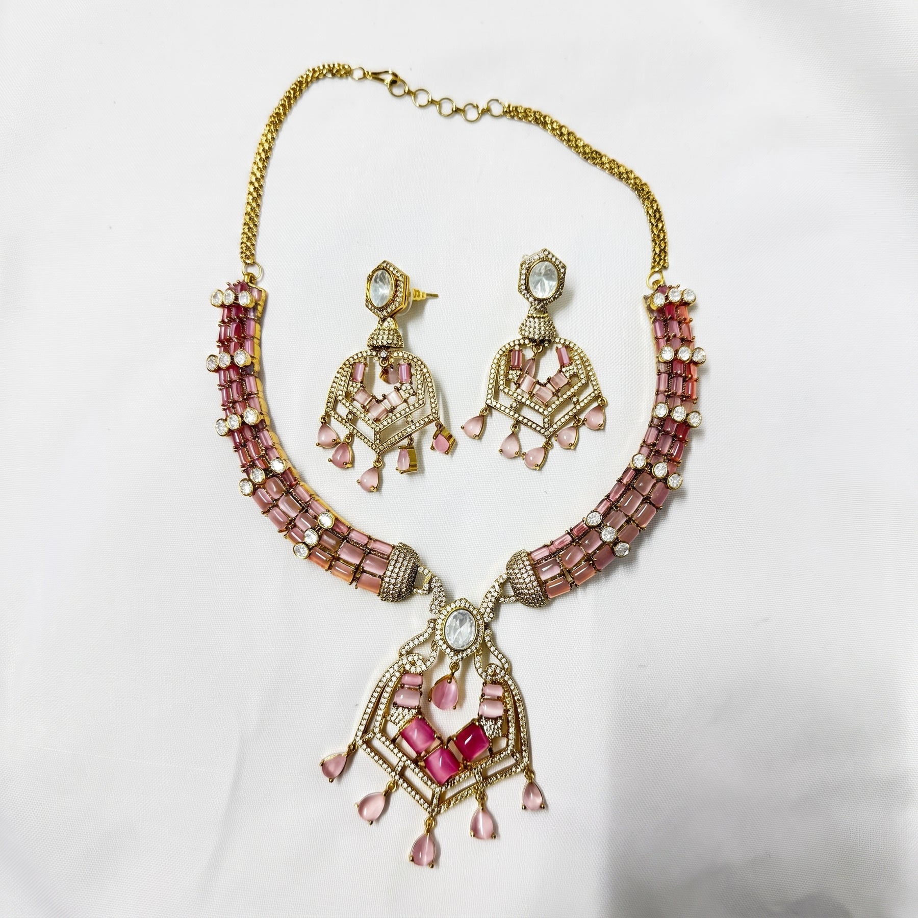 Gold Toned Metal Bridal Set