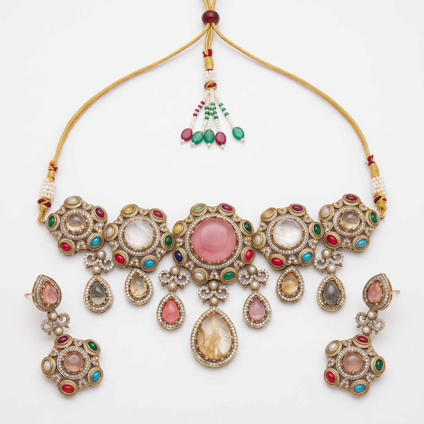Gold Tone Ethnic Jewelry Set