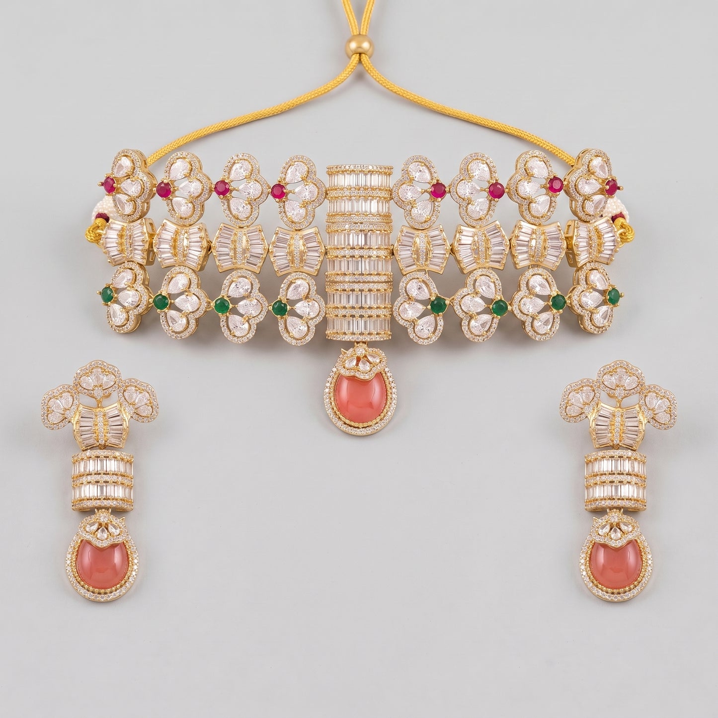 Gold Toned Choker Set