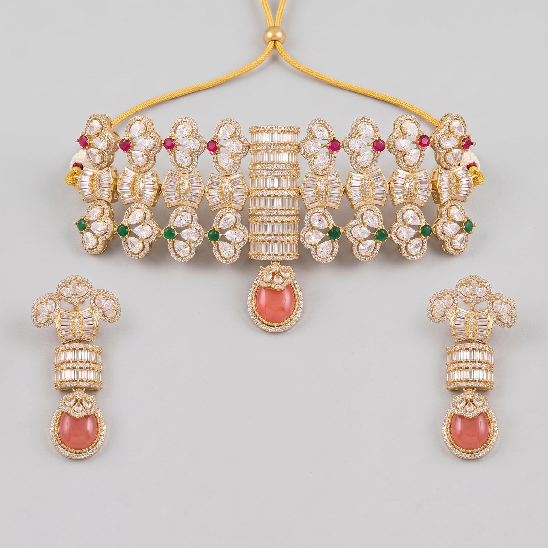 Gold Toned Choker Set