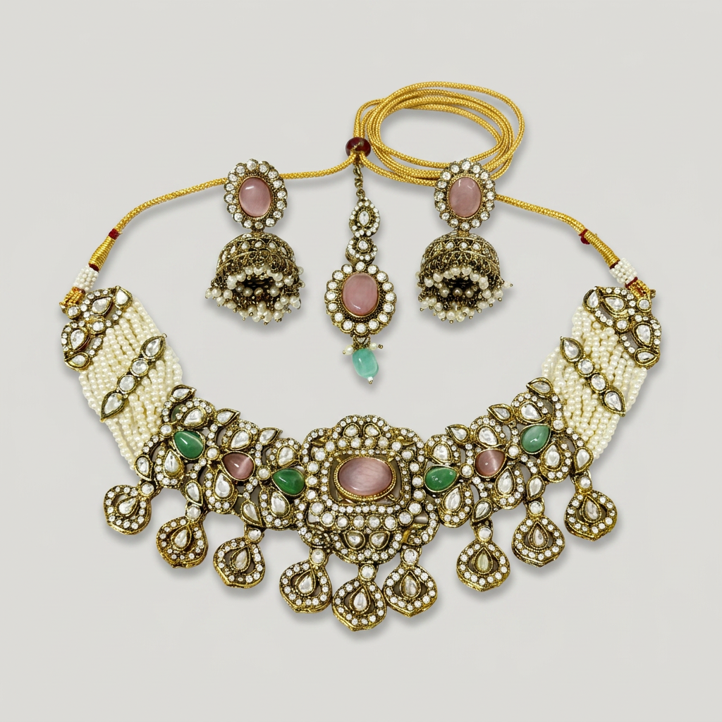 Gold Toned Bridal Set