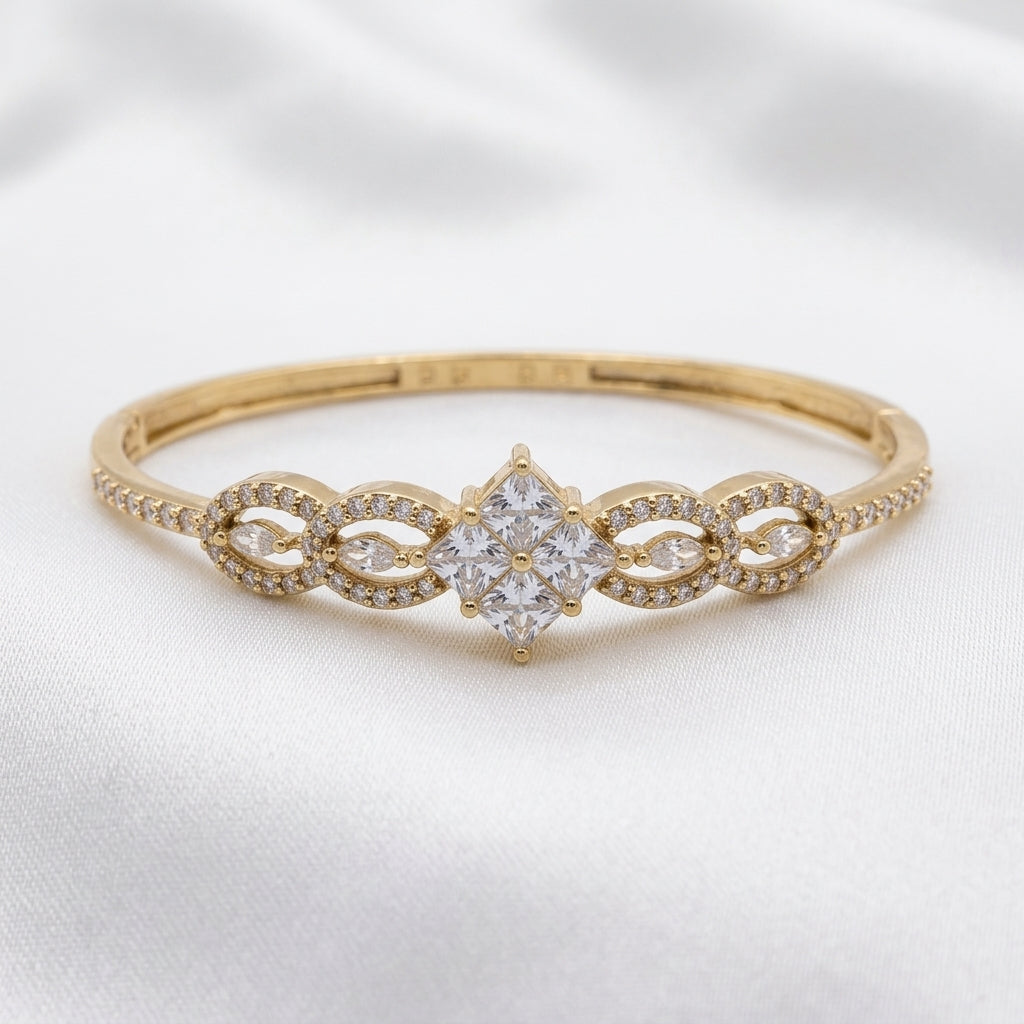 Gold Toned Metal Bangle Bracelet