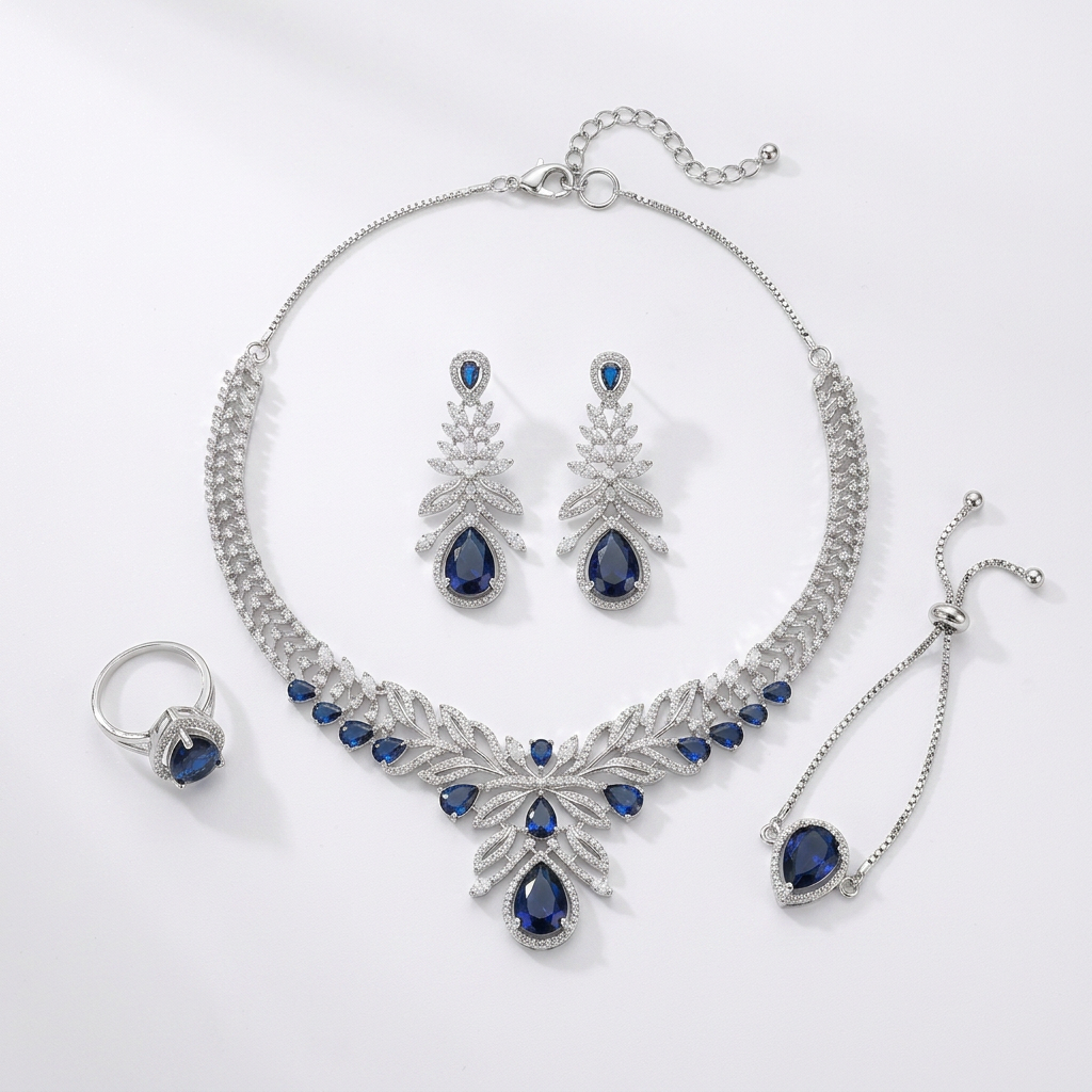 Silver-Tone Jewelry Set