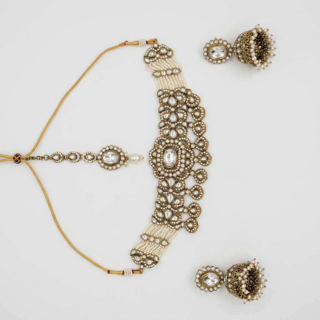 Gold Plated Bridal Jewelry Set